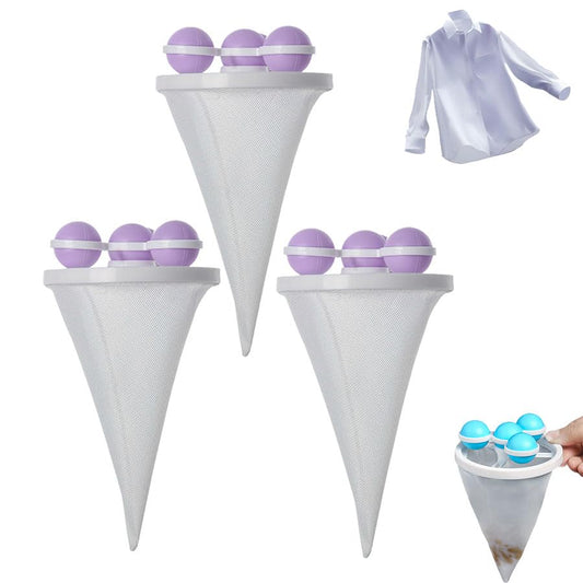 Floating Hair Filtering Mesh Removal, 2026 New Lint Catcher for Washing Machine, Reusable Pet Hair Remover for Laundry, Hair Catcher for Clothes, Bedding, Dog & Cat (Purple, 3pcs) - color: Purple, size: 3pcs