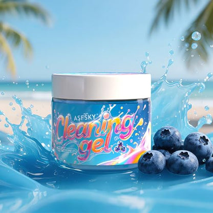 ASFSKY Car Cleaning Gel (Grape,Lemon,Blueberry,Hami) Cleaning Putty Universal Dust Cleaning Car Interior Cleaner Keyboard Dust Remover Car Slime Gifts for Men Women Girl