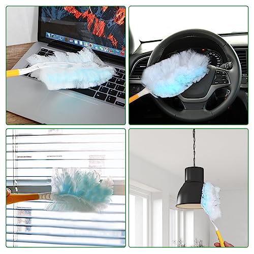 Duster Refills,Static Dust Removal Brush Disposable Replacement Head Compatible with Swiffer Duster Refills for Electronics, Furniture, Blinds, Ceiling Fans (Blue, 30 PCS) - color: Blue, size: 30 Refills
