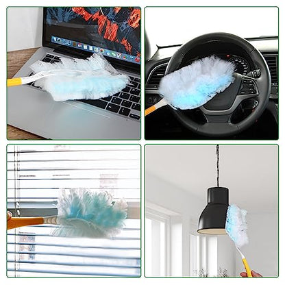 Duster Refills,Static Dust Removal Brush Disposable Replacement Head Compatible with Swiffer Duster Refills for Electronics, Furniture, Blinds, Ceiling Fans (Blue, 30 PCS) - color: Blue, size: 30 Refills