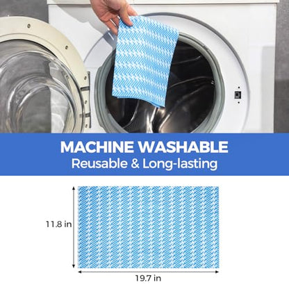 Reusable Cleaning Cloths Handi Wipes Reusable Cloths Disposabel Dish Towels Dry Handy Wipes Big Durable Absoebent and Dry Quickly 100 Count, Blue - color: Blue,100 Pcs