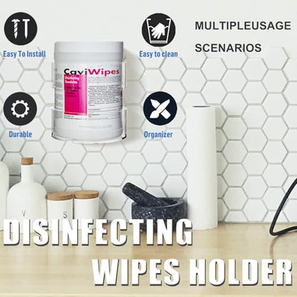 Wipes Holder for Heavy Duty Cleaning Wipes, Clear Acrylic Wall Mount Cleaning Wipes Dispenser Wall Bracket Wipes Rack for Hospital, Kitchen, Office, Garage (5.04" L x 5.31" W x 5.51" H) - size: 5.04"L x 5.31"W x 5.51"H