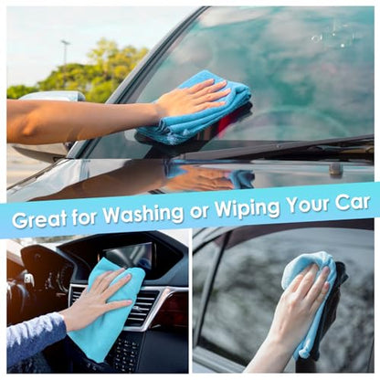 65 Pack Microfiber on a Roll Tear Away Towel, 10" x 10" Reusable Washable Microfiber Cloths Paper Towels Roll Absorbent Rag for Car Kitchen Cleaning - color: Blue, style: 65 PCS