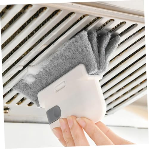 3pcs Multifunctional Groove Cleaning Brush Set Soft Brush for Window Track Crevice Gap Cleaning Tool for Home Office Use Gray Ginger Orange Red