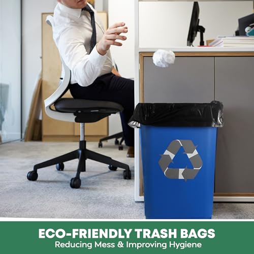 65 Gallon Trash Bags | 50 Bags with Ties | Thick for Large Commercial Jobs | Construction Clean Up | Garbage bags for Yard Clean up - TrashMaster