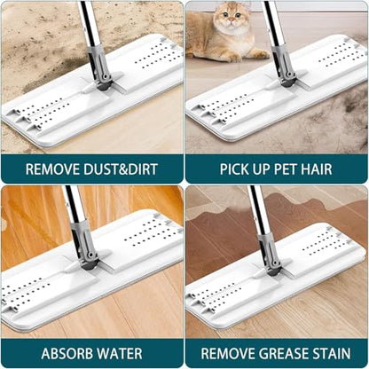 4+4 Pack Mop Replacement Pads Compatible with JOYMOOP Flat Mop or Mop Bucket Set - Microfiber Flat Mop Pads for All 13" X 4.9" Squeeze Flat Floor Mop - Washable Mop Head Replacement - color: 8 Pack