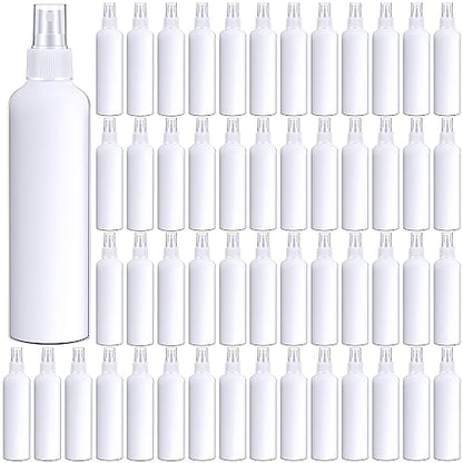 Eccliy 64 Pcs 8 oz Spray Bottles Fine Mist Cleaning Bottles Clear Empty Plastic Travel Sprayer Refillable Sprayer with Cap for Cleaning Solutions Oils Travel Perfumes(Snowy) - color: Snowy