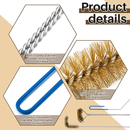 Nuenen 3 Pieces Fryer Cleaning Tools Including L Shaped Fryer Cleaning Brush, Deep Cleanout Rod and Long Handle Basket Brush, Good to 750f for Restaurant Accessories