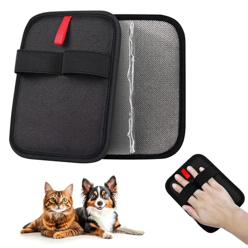 Pet Hair Removal Gloves for Dogs & Cats 2 Pack Reusable & Washable Electrostatic Pet Hair Gloves for Carpets Clothing Sofs Couch Car Seats Effortless Magic Brush Pet Hair Remover Tool