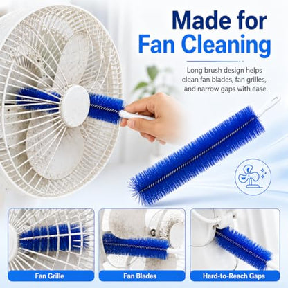 Fan Cleaning Brush, Bendable Microfiber Head,Reusable Dust Remover, Fan Cleaning Brush Duster for Air Conditioning Shutters, Ceiling Fan Blades, Air Vents, Curtains ，4PC*MAX - color: 4pc*max