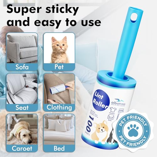 Lint Rollers for Pet Hair Extra Sticky, 1200 Sheets Mega Value Set Lint Rollers for Pet Hair Removal, Dog and Cat Lint Remover for Clothes, Furniture, Carpet - size: 1200 Sheets
