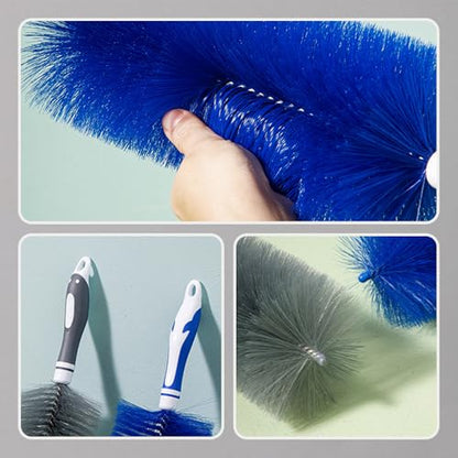 Fan Cleaner Brush, Upgrade Bendable Dusting Brush for Electric and Blind, Reusable Microfiber Dust Collector, Non-disassembly Cleaning (Grey) - color: Gray