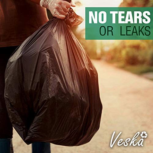 Veska 30-33 Gallon Trash Bags Heavy Duty | 250 Bags Mega-ValuePack | Black Large Trash Bags 30 Gallon - 32 Gallon - 33 Gallon. - size: 250 Count (Pack of 1)