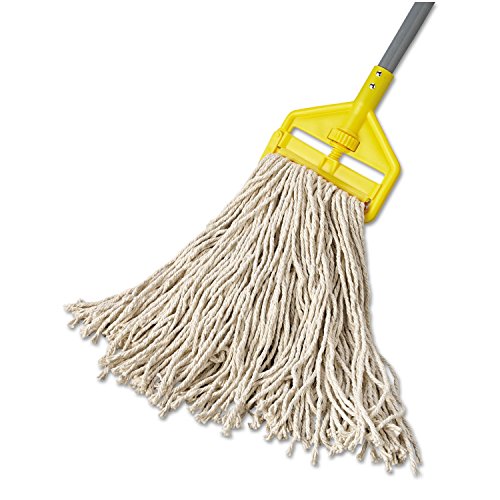 Rubbermaid Commercial Products Premium Cut-End Cotton Mop, 16-Ounce, 1-Inch Headband, Heavy Duty Wet Mop for Floor Cleaning Office/School/Stadium/Bathroom, Pack of 12 - size: 16 Oz., style: Multipack