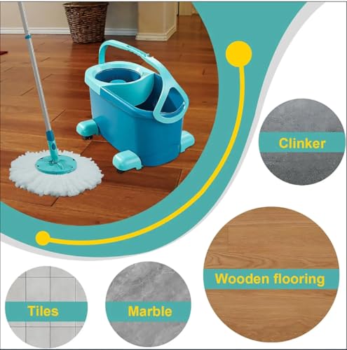 4 Pack Spin Mop Heads Replacement Compatible with Leifheit Clean Twist,Microfiber Head Mops for Leifheit Clean Twist Mop Systems,Dry Wet Clean All Hard-surfaced Floors Machine Washable