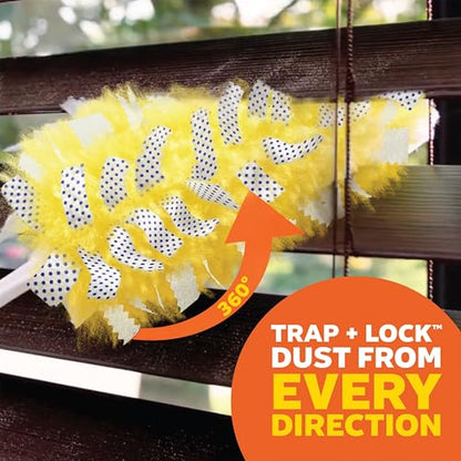 Swiffer Duster Kit with 3 ft Extendable Handle, Heavy Duty Dusting Starter Kit with 3 Refills, for Ceiling Fans, Vents and Hard to Reach Places - size: 4 Piece Set