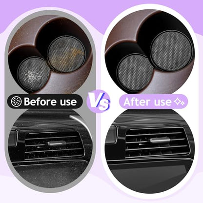 TeSabMi Car Cleaning Gel Car Cleaning Putty Car Putty Car Interior Cleaner Car Slime Car Detailing Kit Car Accessories Gifts for Men Women Stocking Stuffers Purple - color: Purple