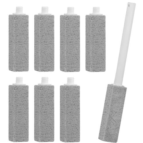 8 Packs Pumice Cleaning Stone with Extra Long Handle, Pumice Stone for Toilet Bowl Clean for Cleaning Toilets, Bathtubs, Grills, Swimming Pools, Sinks - size: 8 Pack