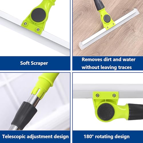 Magic Broom Sweeper, with 51 Long Handle Magic Broom Squeegee, Floor Squeegee for Tile Floor for Smooth Floors,Rugs,Windows,Large:50×130cm