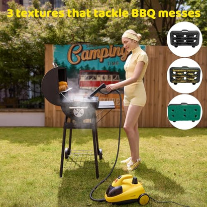 STEAMBOT 34-in-1 Steam Cleaner mop for Home & Car, 2L Water Tank, 4.3ft Hose, Deep Steam Cleaning for Floors, Tiles, Grout, Windows, Kitchen, Living Room – Multi-Surface Steamer