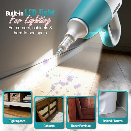 Steam Mop, Handheld Steam Cleaner with Rotating Scrub Brush & Detachable Steam Mops for Floor Cleaning, Refill Anytime, 10-in-1 Multi-purpose Steam Cleaner for Home, Tile, Grout, Furniture