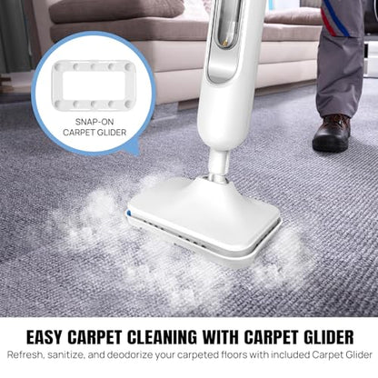 1500W Electric Power Steam Cleaner Mop for Tile and Grout, Floor Steamer with 13.5oz Water Tank, 16ft Long Cord, 2 Steam Levels, Lightweight Mop Steamer for Hardwood, Marble, Stone, Floor Cleaning