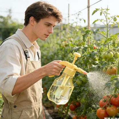Pressure Spray Bottle | 1.5L Leak-Proof Adjustable Nozzle Misting Bottle,Handheld Garden Pump Sprayer - for Outdoor Yard Indoor BBQ Gardening Cleaning Plant Home - color: Yellow
