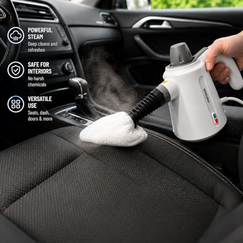 Handheld Steam Cleaner with 14 Accessories, High-Pressure Multi-Surface Steam Cleaner for Grout, Tile, Floors, Kitchen, Bathroom, Upholstery, and Car Detailing
