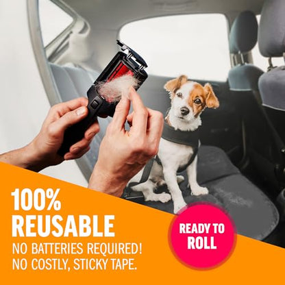 ChomChom Roller Pet Hair Remover – Reusable Lint Roller Pet Hair Removal Tool for Clothes, Couches, Cars and Travel - Cat Dog Hair Remover, Compact, No Sticky Refills Needed (Mini Roller) - color: Black Matte