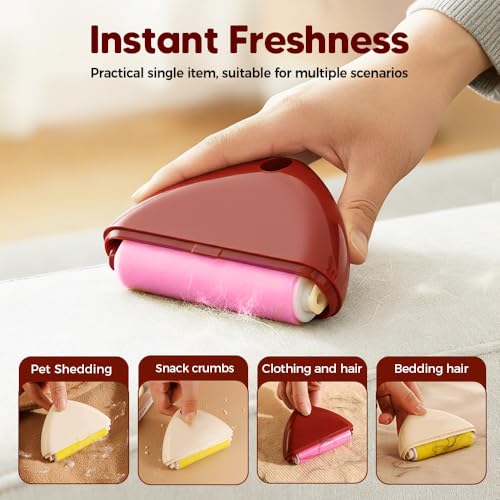 Portable Sticky Lint Roller, Reusable Washable Lints Rollers for Pet Hair Extra Sticky, Lints Remover for Clothes, Travel, Fur, Hair, Dust, Thread & Pet Hair (6 PCS) - color: 6 Pcs