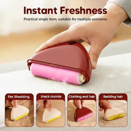 Portable Sticky Lint Roller, Reusable Washable Lints Rollers for Pet Hair Extra Sticky, Lints Remover for Clothes, Travel, Fur, Hair, Dust, Thread & Pet Hair (4 PCS) - color: 4 Pcs