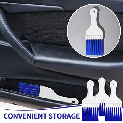 4 Packs Air Conditioner Condenser Cleaning Brush Refrigerator Coil Brush HVAC Coil Cleaner Brush Small Plastic Whisk Brush (Blue) - color: Blue