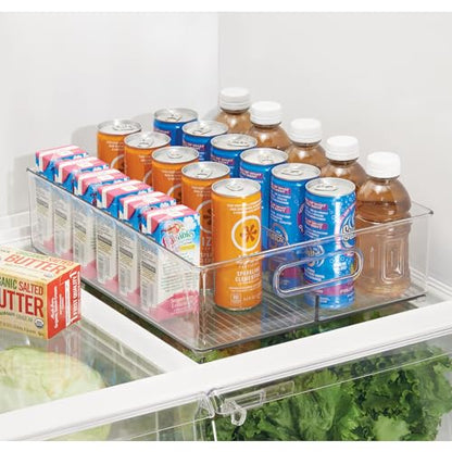 iDesign Divided Pantry Bin with Handle, Clear | For Pantry, For Refrigerator, For Freezer - style: Pack of 1