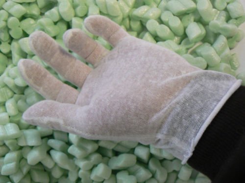 White Cotton Gloves Lisle Hand Glove Clean Handling Lint Free 100% Cotton 12 PR (5E)