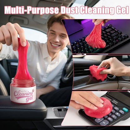 ASFSKY Car Cleaning Gel (Pink,Sakura) Cleaning Putty Universal Dust Cleaning Car Interior Cleaner Keyboard Dust Remover Car Slime Gifts for Men Women girl（1 pack） - color: Pink