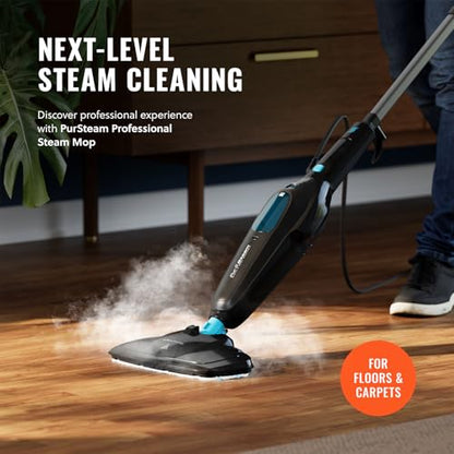 PurSteam Professional Steam Mop | Multi-Surface Floor Cleaner for Hardwood, Tile, Laminate & Carpet | Fast Heating, Lightweight & Chemical-Free Cleaning - size: Steam Mop - Multi-Surface