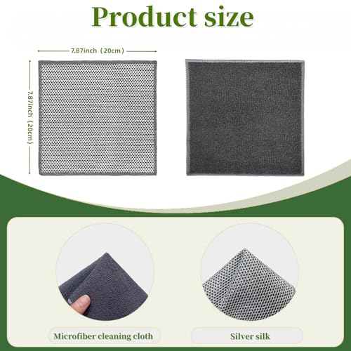 Stainless Steel Scrubber and Cleaning Rags - Non Scratch Wire Dishcloth for Washing Dishes, Durable Steel Wool Scrubber and Kitchen Dish Towels (New 6pcs) - size: New 6pcs
