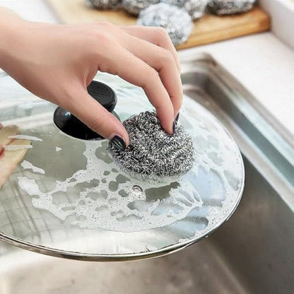 Stainless Steel Scouring Pads, 20 Pack, Heavy Duty Kitchen Scrubbers for Pots and Pans, Bathroom Cleaning