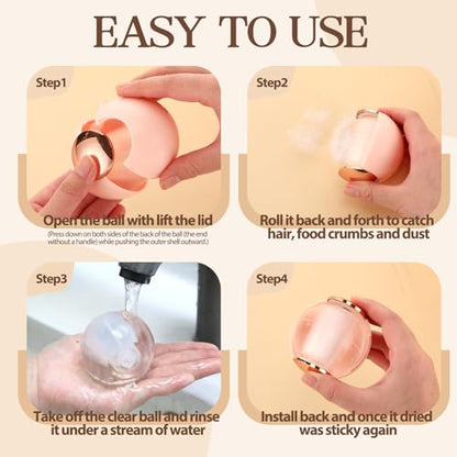 4 Pcs Washable Reusable Gel Lint Roller for Pet Hair Portable Lint Remover for Clothes, Laundries, Sticky Cleaner Dust Fuzz Fur Sticky Pet Hair Remover for Household Travel Essentials