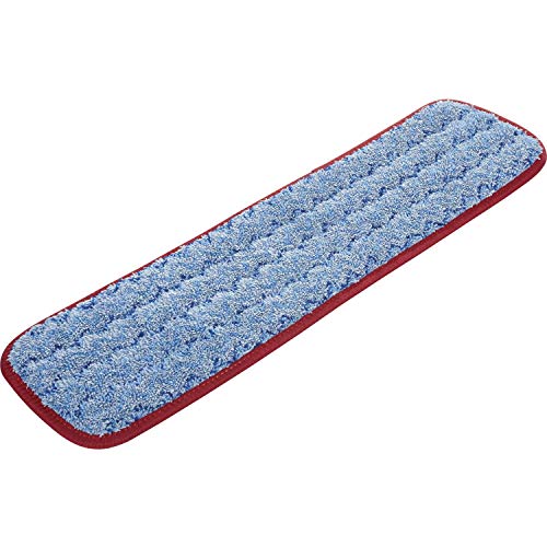 Rubbermaid Commercial Products HYGEN Microfiber Wet Mop Head Pad, 18 inch, Red, for Janitorial/Professional Cleaners and Heavy-Duty Industrial Floor Cleaning/Mopping/Scrubbing - style: Reusable Microfiber Red- 1ct