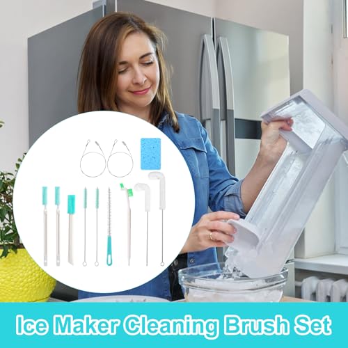 12pcs Ice Maker Cleaning Brush Set, Multifunctional Ice Machine Cleaning Tools Water Cooler Cleaner Kit Home Kitchen Utility Tools