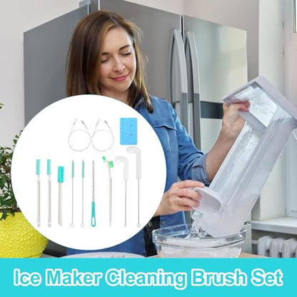12pcs Ice Maker Cleaning Brush Set, Multifunctional Ice Machine Cleaning Tools Water Cooler Cleaner Kit Home Kitchen Utility Tools
