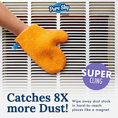 persik Pure-Sky Microfiber Glove Dusting Mitt - Ultra Microfiber Cleaning Cloth Glove - JUST ADD Water No Detergents Needed - Use for Cleaning Furniture, Home - style: Ultra Microfiber Glove / Mitt