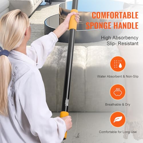 VEVOR Telescopic Extension Pole, 7-30 FT Multi-Purpose Extension Pole, Sturdy Aluminum Alloy Paint Extendable Pole with Flip-Lock Design, Telescopic Pole for Painting, Dusting and Cleaning - style: 7-30 FT