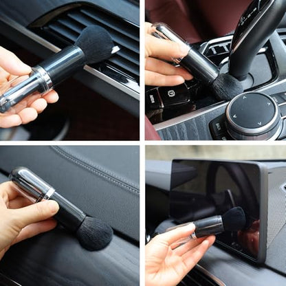 4 Pack Exquisite Duster Brush Kit, Small Dust Brushes, Feather Duster, Soft Fibers, Efficient Dust Removal, Cleaning Tool Perfect for Digital Devices, Keyboards, Car Interior, Craft, Mobile Phone