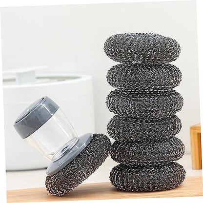 Holibanna Multi-Purpose Pot Brush Kitchen Cleaning Brush Soap Dispenser Dish Scrubber