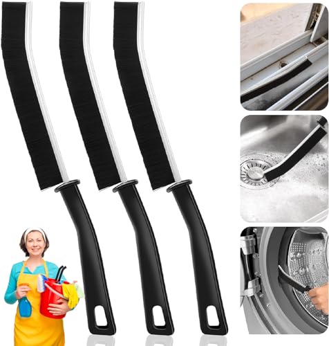 3 Pcs Crevice Cleaning Brush, 2023 Updated Premium Hard Bristle Cleaning Brush, Multifunctional Gap Cleaning Brush for House Use Dead Corners Window Groove Bathroom Kitchen Gap Utensils