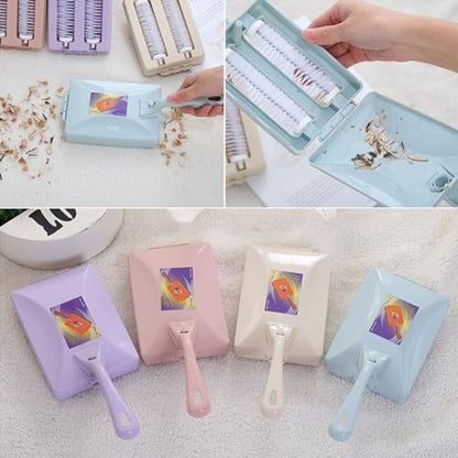 Carpet Debris Brush, Multi-Functional Handheld Double Roller Cleaning Brush, Carpet Table Sweeper Collector Brushes(Color:Random)