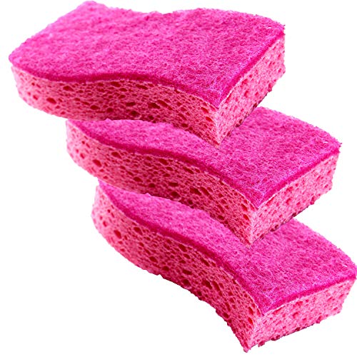 Scotch-Brite Gentle Clean Delicate Scrub Sponges, for Washing Dishes and Cleaning Kitchen, 3 Scrub Sponges (Pack of 2)