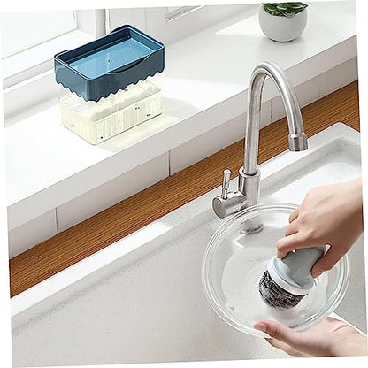 Cabilock 1pc Creative Liquid Dispenser Box with Sponge Wipes Press Automatic Soap Dispenser for Kitchen and Home Use Material Easy to Color